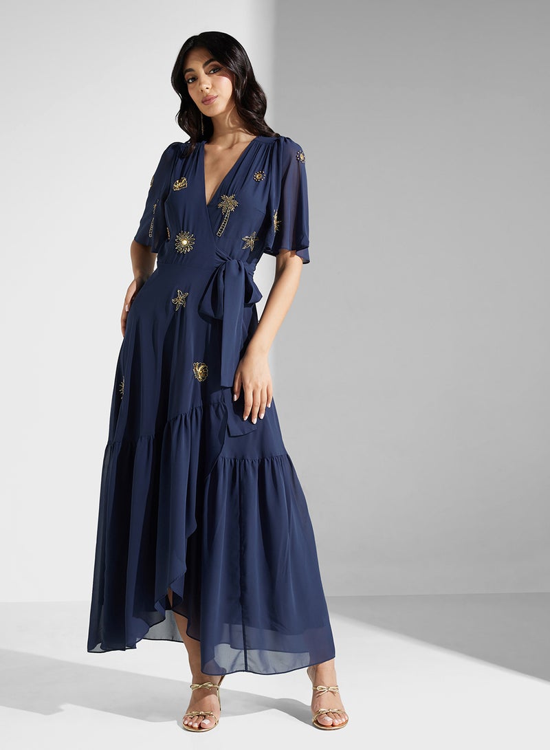 Hope & Ivy Embroidered Chiffon Dress  - Image 4