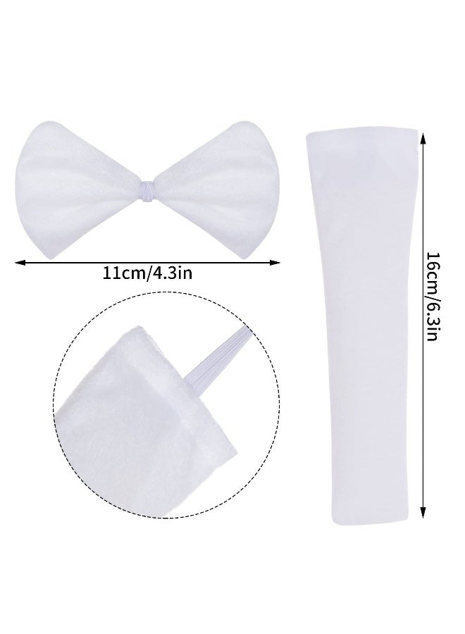 Lovely White Sheep Animal Costume for Kids, Sheep Ear Headband Bow Tie Tail Tutu Accessories, Suitable for Party Festivals Dress Up - Image 2