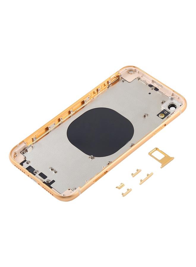 erorex Back Housing Cover with Camera Lens & SIM Card Tray & Side Keys for iPhone XR(Yellow) - Image 3