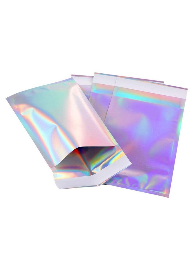 ISKYBOB 20 Pieces Holographic Poly Mailers Rainbow Flat Foil Mailing Envelopes Large Laser Self Adhesive Shipping Bags For Courier Storage Gift Package L  - Image 1