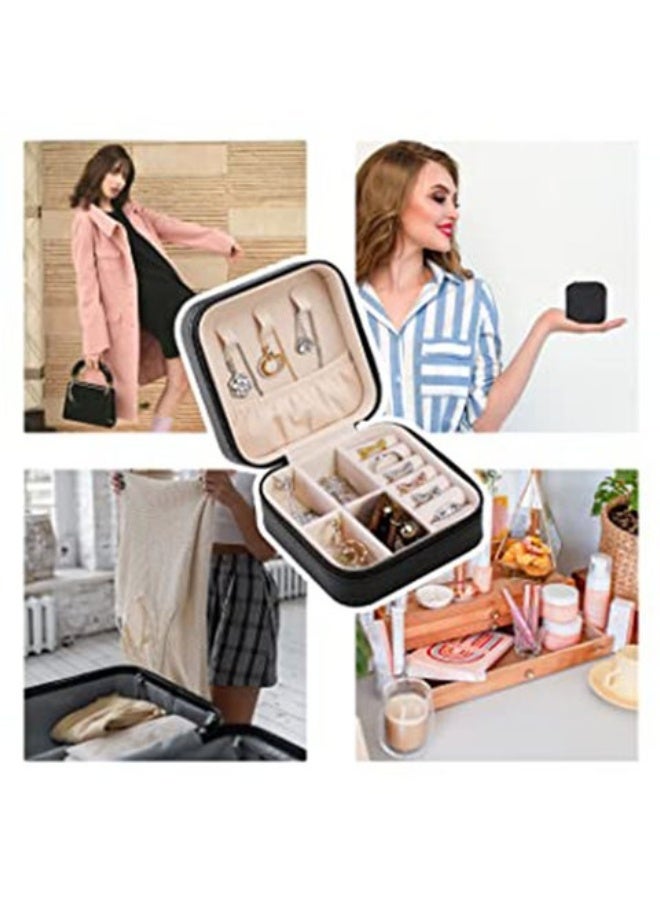 docooler Portable Travel Jewelry Organizer Box – Black - Image 5