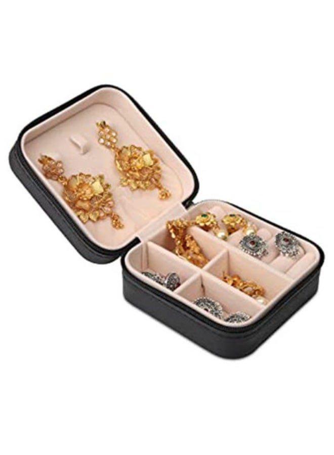 docooler Portable Travel Jewelry Organizer Box – Black - Image 3