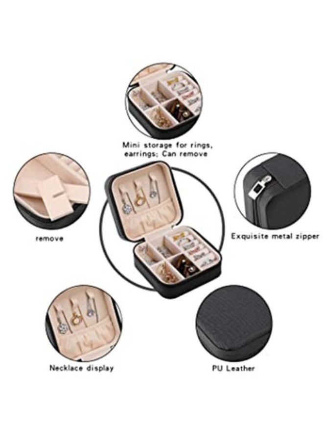 docooler Portable Travel Jewelry Organizer Box – Black - Image 4