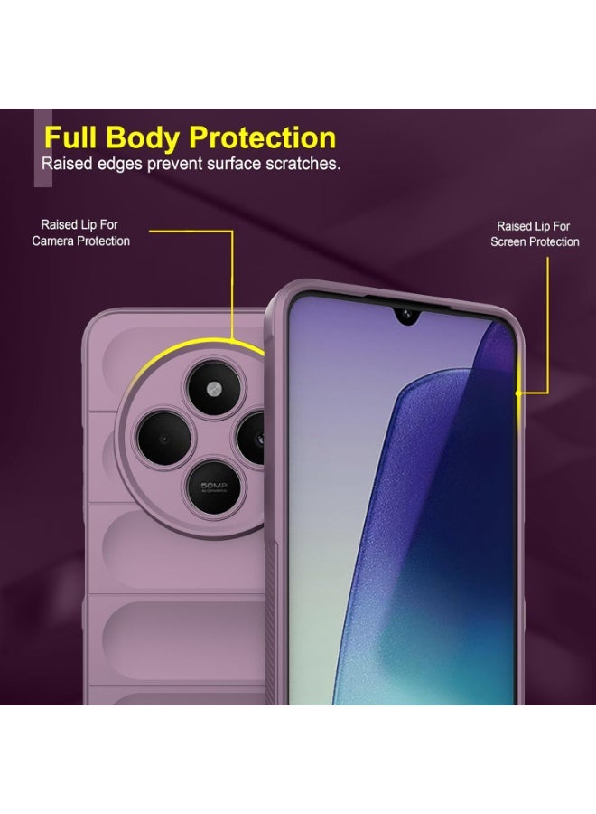 Premium Protection Back Silicone Case Compatible with Xiaomi Redmi 14C 4G/Redmi A4 5G/Poco C75 5G Magic Shield Shockproof Case with Camera Protection (Lavender) - Image 5