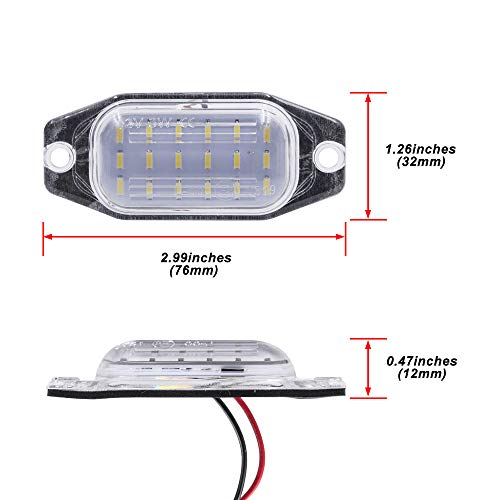 NSLUMO LED License Plate Lights Compatible w/ 2007-2014 To'yota FJ Cruiser, 91-97 FJ80 Land Cruiser, OEM Led Number Lamps Replacement Canbus Error Free 6000K Xenon White Led Rear Tag Light Kit - Image 5