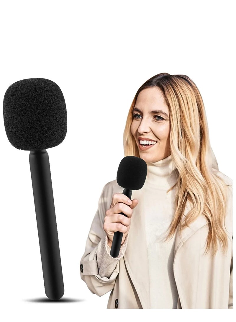 Xria Handheld Wireless Interview Microphone Adapter with Windshield Foam for Rode GO II for DJI Mic 1 2 and Other Similar Wireless Lavalier Microphones - Image 3