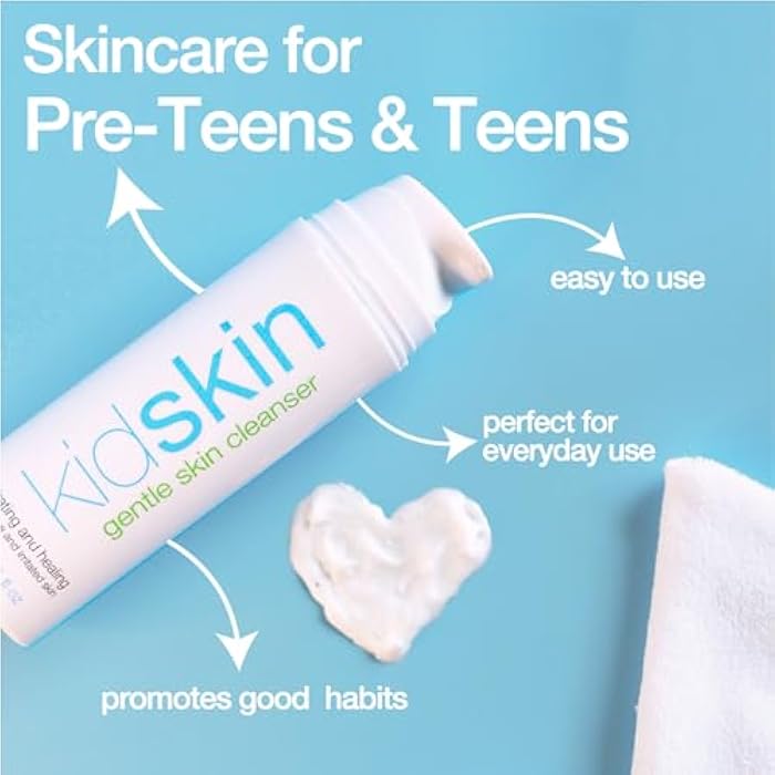 Kidskin Gentle Skin Cleanser for All Skin Types - Face Wash for Kids- Hydrating Facial Cleanser for Teens Girls & Boys - Preteen Care for 8 Years Old or Above, Cruelty-Free- 5 fl. oz - Image 4