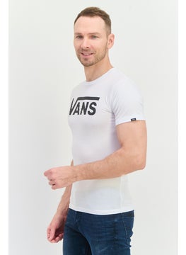 VANS Men Crew Neck Short Sleeves Brand Logo T-Shirt, White  - Image 4