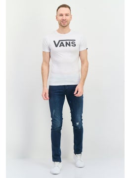 VANS Men Crew Neck Short Sleeves Brand Logo T-Shirt, White  - Image 2