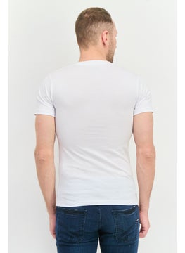 VANS Men Crew Neck Short Sleeves Brand Logo T-Shirt, White  - Image 3