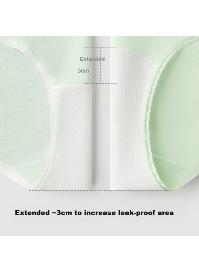 Youkeshu Women's Period Underwear 7a Antibacterial Pure Cotton Extended Crotch Leak-proof Menstrual Safety Shorts - Image 2