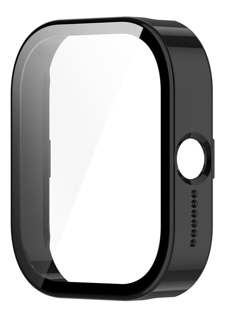 Case Compatible with CMF by Nothing Watch Pro, Full Coverage Slim Hard Case Protective Bumper Built-in Tempered Glass Screen Protector Shell for CMF by Nothing Watch Pro (Black)
