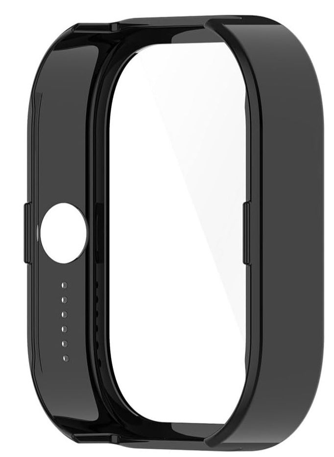 Case Compatible with CMF by Nothing Watch Pro, Full Coverage Slim Hard Case Protective Bumper Built-in Tempered Glass Screen Protector Shell for CMF by Nothing Watch Pro (Black)
