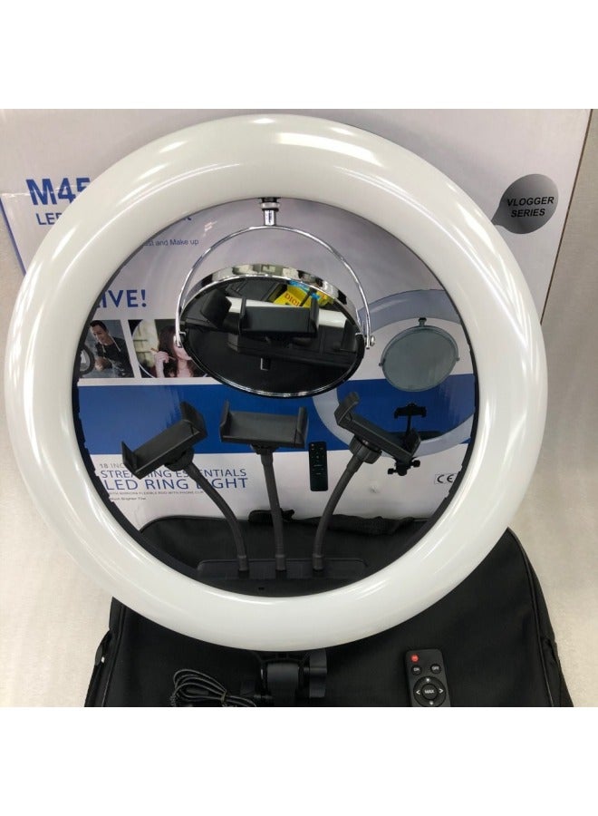 Loquat Spot Battery Charging Professional Led Fill Light With Mirror 18inch Rechargable Ring Light-Light Source Color:18-inch Fill Light + Three-position + Remote Control + Storage Bag + Mirror + Power Cord +2 Batteries +1.6 - Image 4