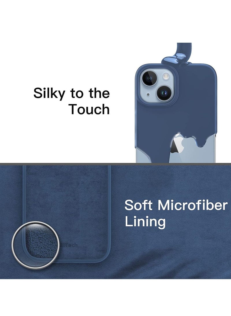 Silicone Case for iPhone 14 6.1-Inch, Silky-Soft Touch Full-Body Protective Phone Case, Shockproof Cover with Microfiber Lining (Black) - Image 4