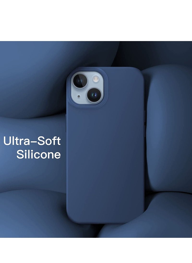 Silicone Case for iPhone 14 6.1-Inch, Silky-Soft Touch Full-Body Protective Phone Case, Shockproof Cover with Microfiber Lining (Black) - Image 3