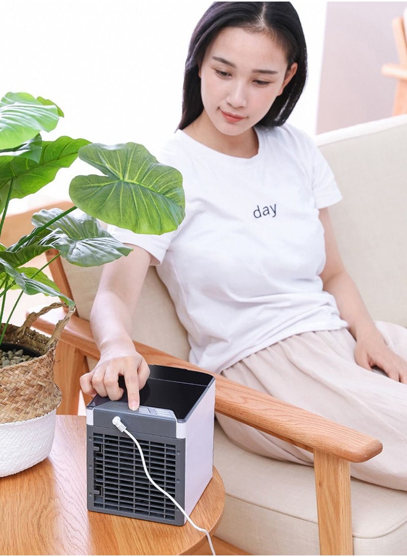 Generic - Personal Air Cooler, Portable Air Conditioner, Humidifier, Purifier, Aroma Diffuser 4 IN 1 Evaporation Cooler with 3 Speed, Mini Cooling Desktop Fan for Camping Tent, Office - Image 1