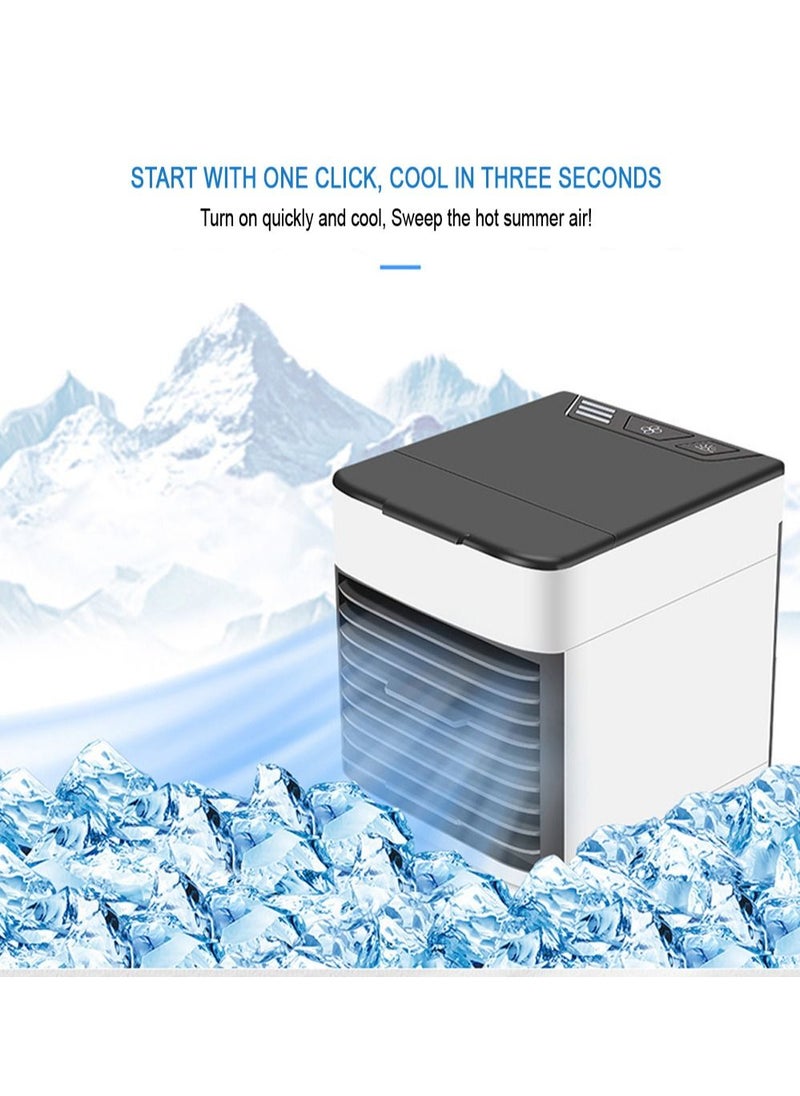 Generic - Personal Air Cooler, Portable Air Conditioner, Humidifier, Purifier, Aroma Diffuser 4 IN 1 Evaporation Cooler with 3 Speed, Mini Cooling Desktop Fan for Camping Tent, Office - Image 1
