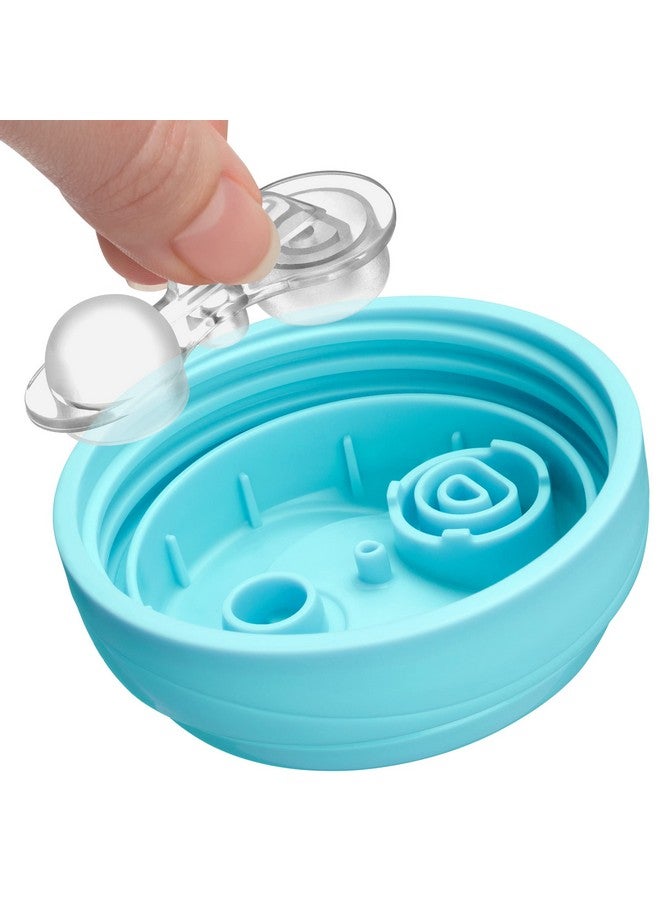 شيكو كوب شرب معزول مزدوج الجدار من شيكو، مزود بفوهة مقاومة للعض وغطاء مانع للانسكاب، سعة 9 أونصات | آمن للاستخدام في الرف العلوي من غسالة الأطباق | سهل الإمساك، بتصميم مريح | ألوان وردي/أزرق مخضر/أرجواني متدرج، عبوة من قطعتين | مناسب للأطفال من عمر 12 شهرًا فما فوق - Image 4