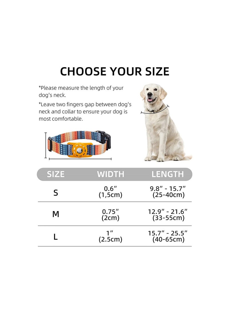 SYOSI - AirTag Dog Collar, Padded Apple Air Tag Dog Collar, Adjustable Air Tag Accessories Pet Collar, Nylon Pet Collars for Large Dogs, Heavy Duty Dog Collar with AirTag Holder Case (Dog M, Green) - Image 1