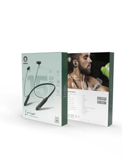 GREEN LION Larissa Wireless Neckband Headphones with Microphone & Bluetooth 5 /Continuous Connectivity/Control Buttons for Music & Calls / Ergonomic Non Slip  Neckband Headphones for Workout & Gym - Black  - Image 2