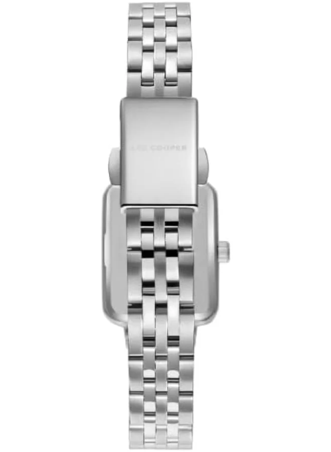 Lee Cooper LEE COOPER Women's 2035 Movement Watch, Analog Display and Metal Strap - LC08121.390, Silver