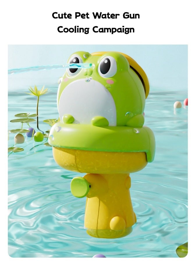 ألعاب استحمام للأطفال الصغار من عمر 1 إلى 3 سنوات، ألعاب استحمام على شكل حيوانات عائمة، ألعاب استحمام للأطفال على شكل ضفدع سباحة لطيف، لعبة حوض استحمام ضفدع مضحكة، هدايا عيد ميلاد مثالية للبنات والأولاد، لون أخضر - Image 5