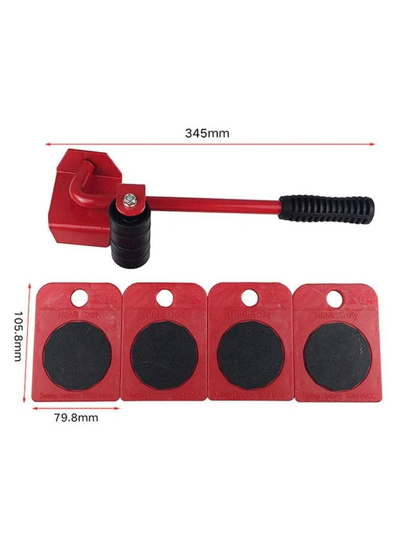 RIVUGJA RIVUGJA Furniture Shifting Tool Heavy Furniture Lifter and Mover Tool Set Easy Furniture Shifting Tool Set Furniture Lifter RED Color  - Image 4