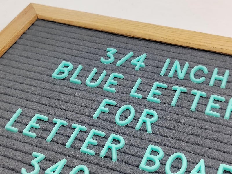 G GAMIT Felt Letter Board Letters Sets - Pre-cut 340pcs 3/4 Inch(0.75") Blue Letters with Canvas Bag(No Board Included) - Image 4