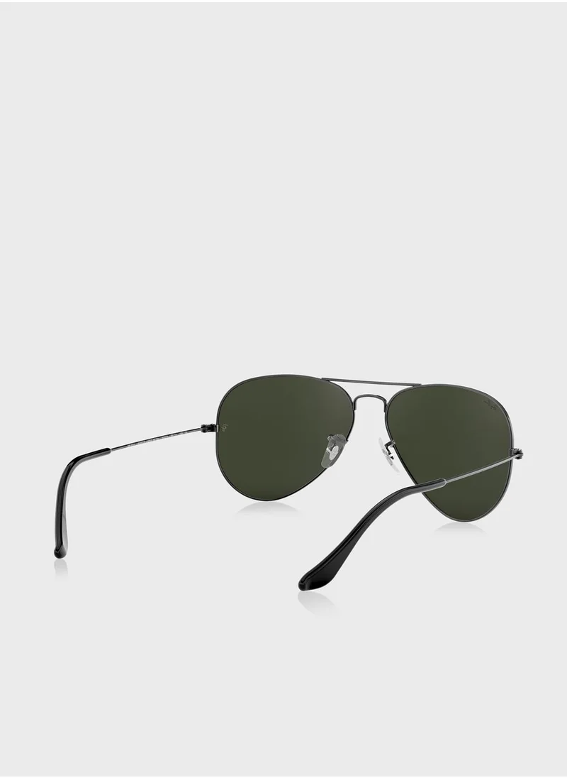 Ray-Ban 0Rb3025 Aviator Large Metal Sunglasses