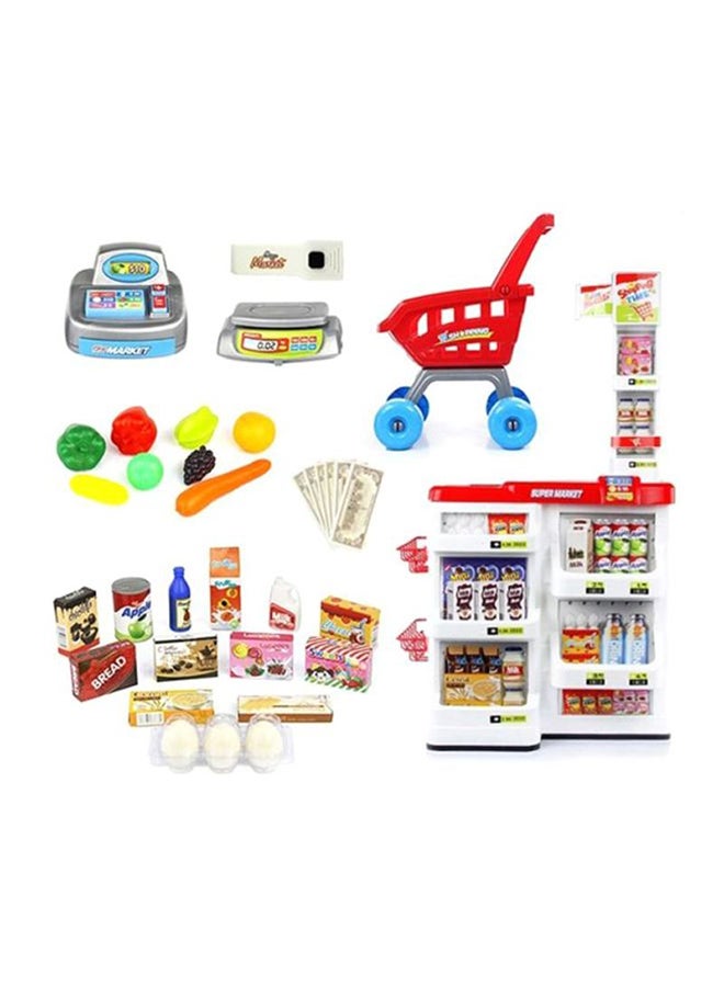 Children Imaginative Creative Supermarket Shopping Cart Pretend Play Game Set 48x41x82cm  - Image 3