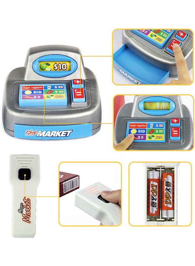 Children Imaginative Creative Supermarket Shopping Cart Pretend Play Game Set 48x41x82cm  - Image 5