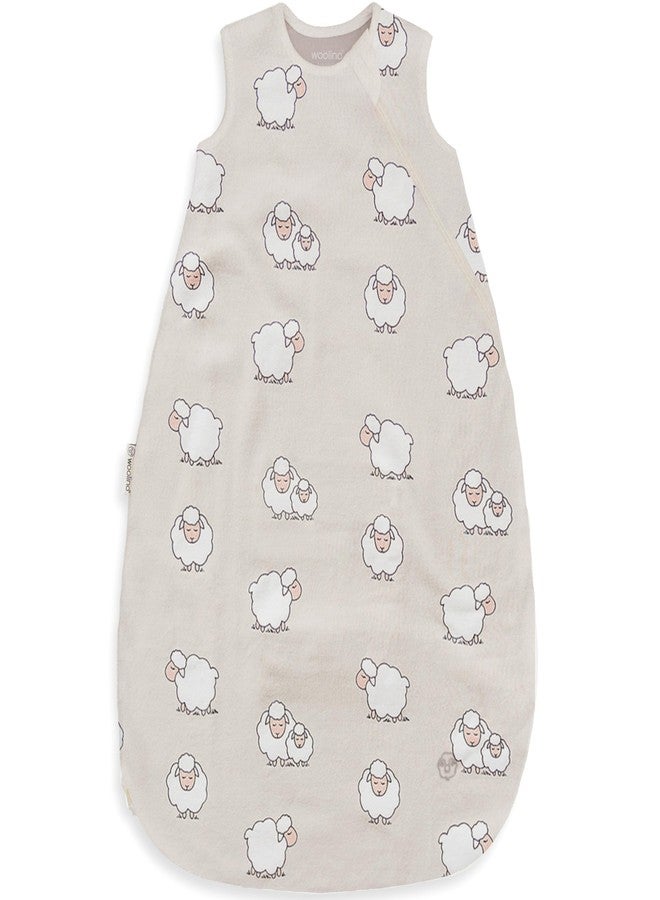 Woolino Merino Wool and Organic Cotton Baby Sleeping Bag - 4 Season Classic Sleep Sack - Two-Way Zipper Sleeping Bag for Baby and Toddler - 6-18 Months - Sheep - Image 1
