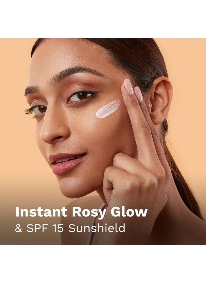 PILGRIM - Illuminating Moisturizer Cream For Face For Instant Rosy Glow & Spf 15 Nongreasy Highlighter With Pink Pearl Finish Enriched With Australian Kakadu Plum All Skin Types 30Ml - Image 1