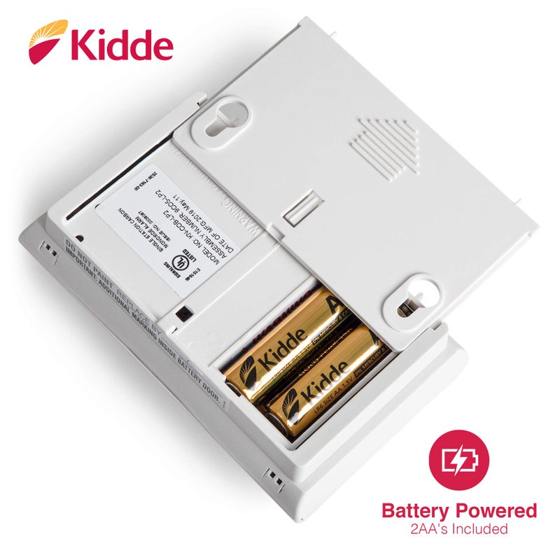 Kidde كاشف أول أكسيد الكربون من كيد، إنذار CO يعمل بالبطارية مع LEDs، زر اختبار-إعادة تعيين، مؤشر بطارية منخفضة، محمول، 6 عبوات - Image 2
