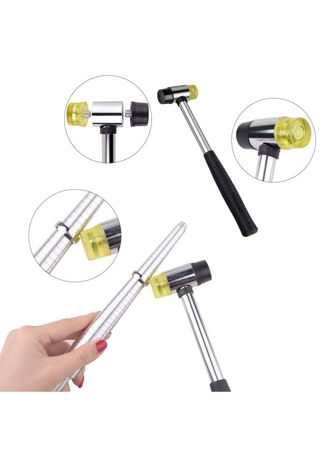 KUUQA Ring Sizer Measuring Tool Set Includes Ring Sizer Gauge Ring Mandrel Jewelry Hammer Ring Sizer Adjuster Jewelry Polishing Cloth Polishing Stick Polished Agate And Bracelet Gauge Sizer  - Image 4