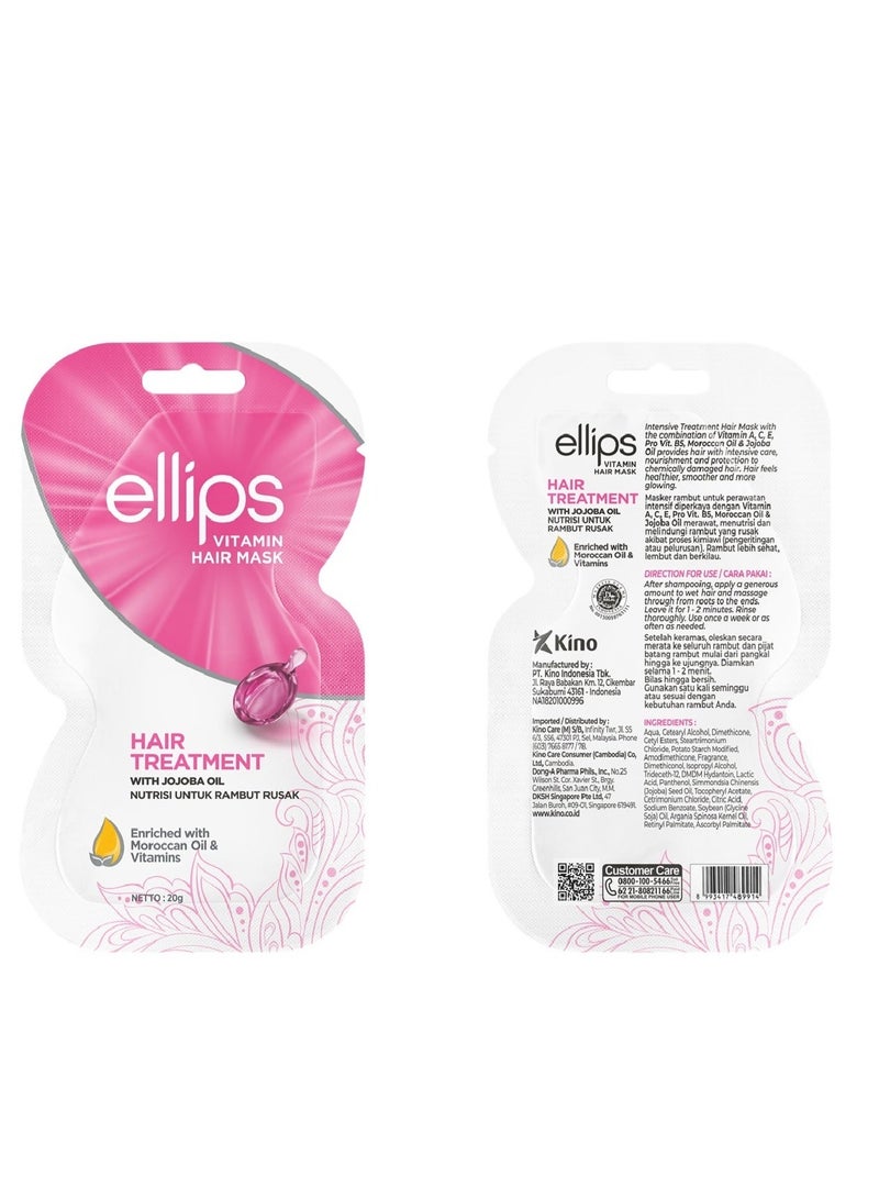 Ellips Hair Mask Hair Treatment 20g (Pack of 4) - Image 3