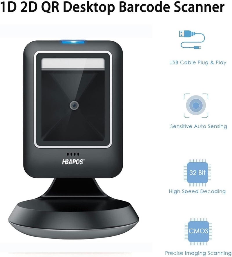 Barcode Scanner Barcode Scanner Handheld USB Barcode Scanner 1D 2D QR Bar Codes Reader for Supermarket, Convenience Store, Warehouse - Image 3