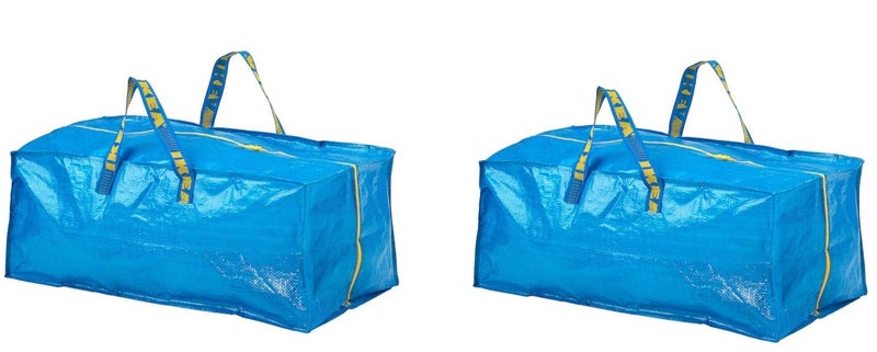 Ikea TSSP Trunk for Trolley, Blue Bag 76 l (20 Gallon)(Length: 73 cm (28 ¾") Depth: 35 cm (13 ¾") Height: 30 cm (11 ¾") Max. Load: 25 kg (55 lb)) (Pack of 2)