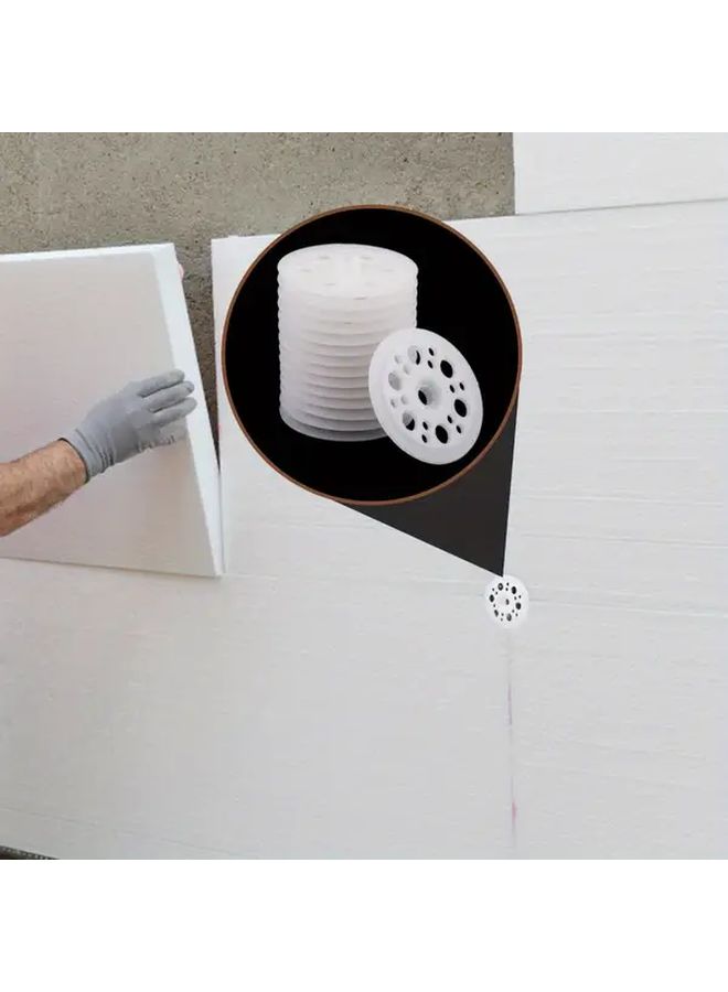200 قطعة من فواصل الغسالات البلاستيكية الدائرية بتصميم مثقب لمشاريع DIY وتجميع الأثاث والحرف اليدوية - Image 4