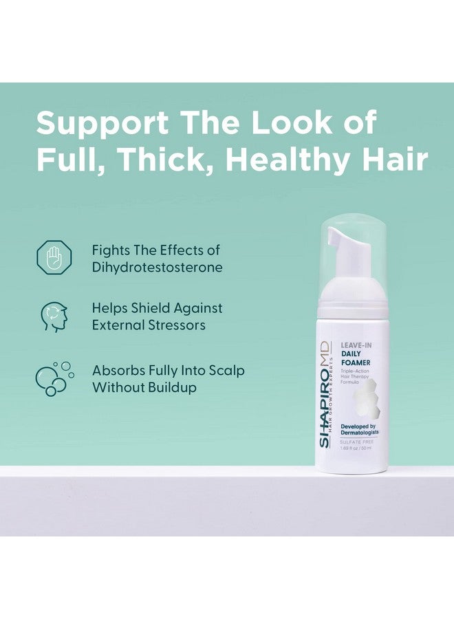 Shapiro MD Hair Growth Experts Hair Loss Leavein Daily Foam ; Dht Fighting Vegan Formula For Thinning Hair Developed By Dermatologists ; Experience Healthier Fuller & Thicker Looking Hair Shapiro Md ; 1Month Supply  - Image 4