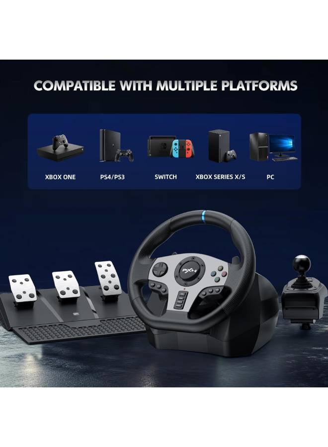 PXN Steering Wheel PS4 Gaming Racing Wheel, PXN V9 Driving Wheel Volante PC 270/900 Degree Vibration and Shifter with Pedals for PC,PS4,Xbox One, Nintendo Switch,PS3,Xbox Series S/X - Image 4