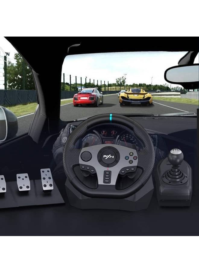 PXN Steering Wheel PS4 Gaming Racing Wheel, PXN V9 Driving Wheel Volante PC 270/900 Degree Vibration and Shifter with Pedals for PC,PS4,Xbox One, Nintendo Switch,PS3,Xbox Series S/X - Image 3