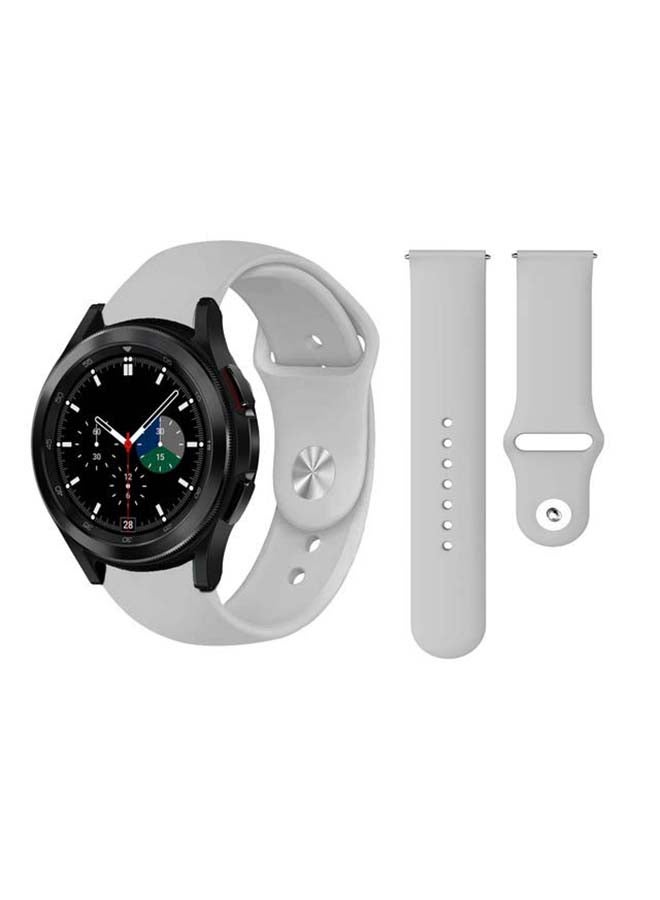 بيرفيي سوار بديل من السيليكون الصلب لساعة سامسونج جالاكسي 4 مقاس 42/46 مم رمادي - Image 1