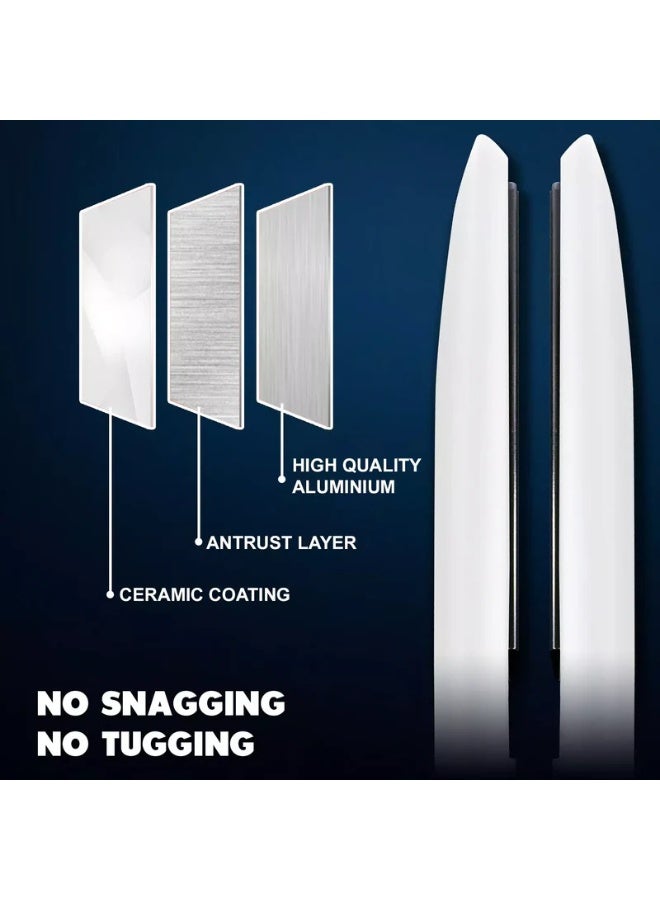 VGR Professional Hair Straightener Ceramic Flat Iron V-515 , Salon Hair Iron with Adjustable Temperature 210°C–450°F, LED Display, Anti-Scald Design, Lockable Switch, 360° Swivel Cord, Frizz Control Styling Tool for Smooth Shiny Hair white - Image 3