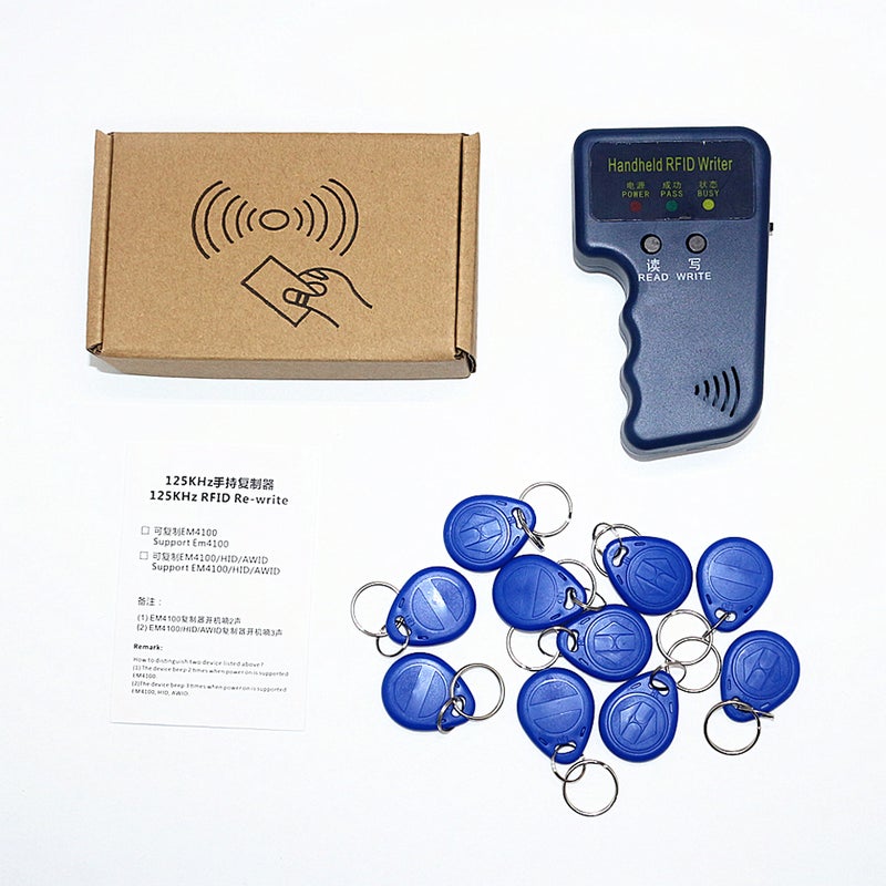 Handheld 125KHz RFID ID Card Copier Writer Duplicator Programmer Reader Code Writable EM4305 ID Keyfobs Tags Card Key Cards - Image 2