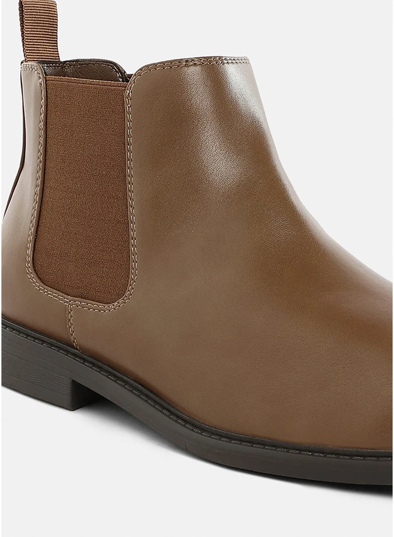 London Rag SH4372_TAUPE London Rag Men's Faux Leather Chelsea Boots for Men | Best Price UAE