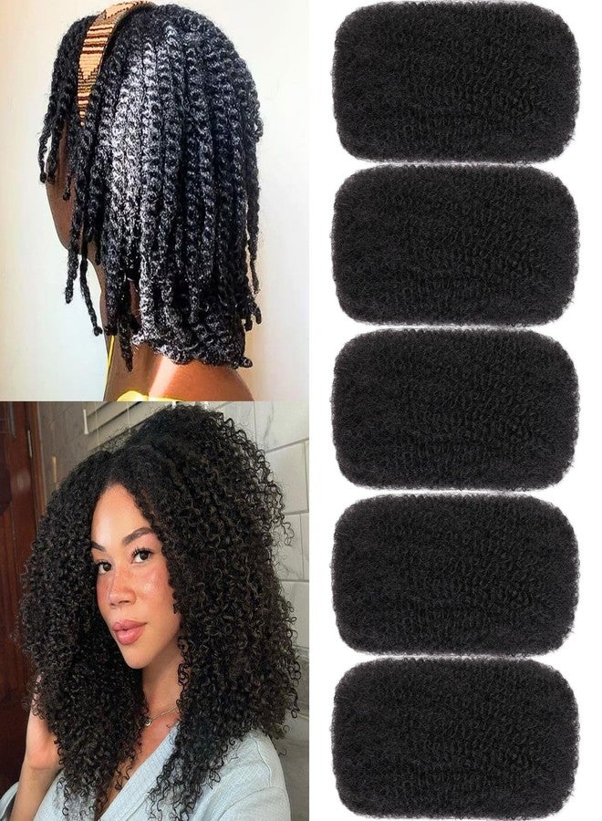 Xtrend 16 Inch 5 Bundles 150g Natural Black Afro Kinky Curly Braiding Bulk Hair For Mini Braiding Twists ，Afro Kinkys Bulk Synthetic Hair For Micro Spring Twist，Dreadlock Extensions Repair Locs Women - Image 1