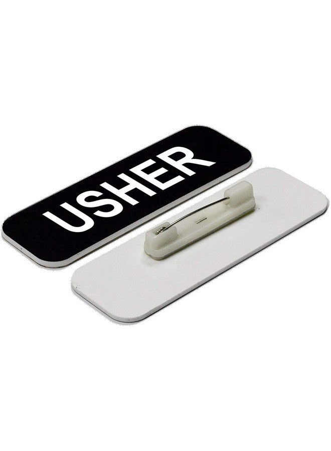 All Quality Usher Name Tag Pack Of 3 (Black) - Image 2