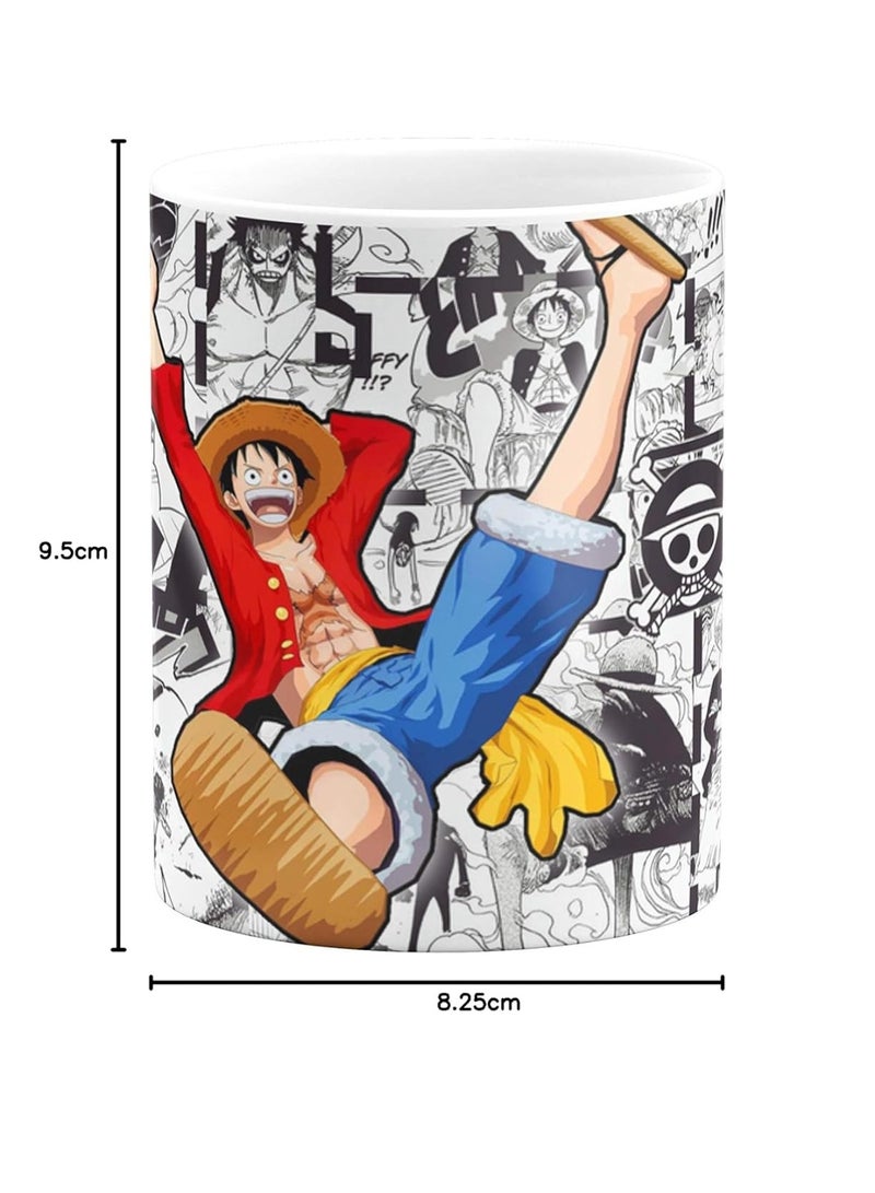 Eagletail India Eagletail India One Piece Luffy Anime #685 Ceramic Coffee Mug (White) - Image 4